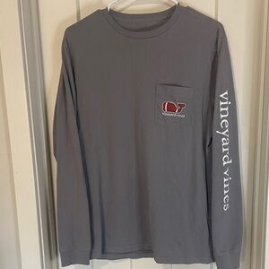 Vineyard Vines Limited Edition Men's Charcoal Football Long Sleeve